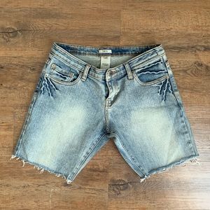 Guess Jeans Cut-Off Stretch Denim Shorts